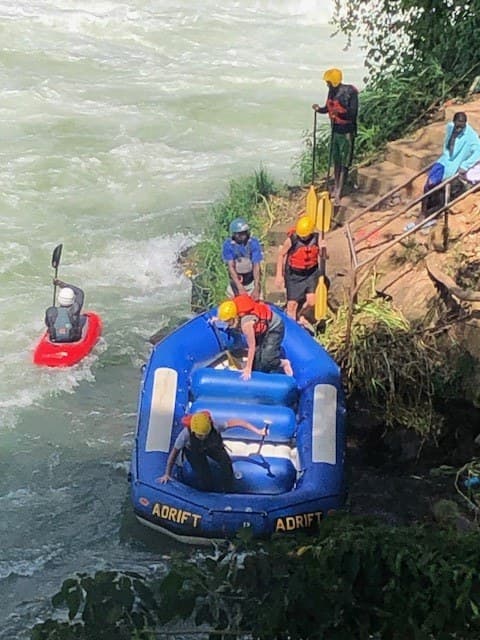 White water rafting on the Nile River in Jinja